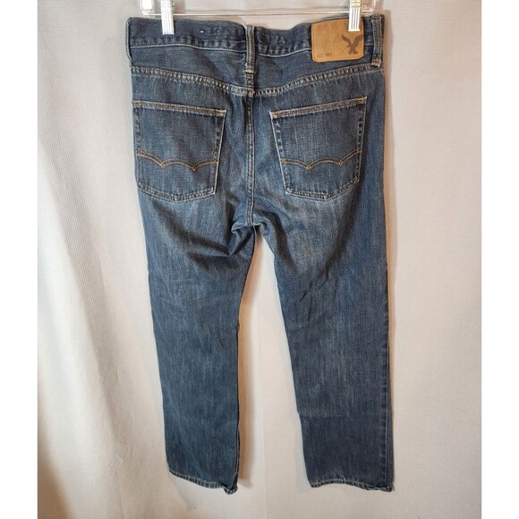 American‎ Eagle Jeans Mens 31x29 Blue Original Straight - Picture 2 of 6